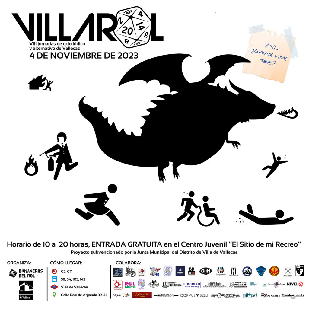 VIII VillaRol, Jornadas de ocio lúdico y alternativo de Vallecas.

4 de noviembre de 2023, de 10h a 20h en el Centro Juvenil El Sitio de mi Recreo.